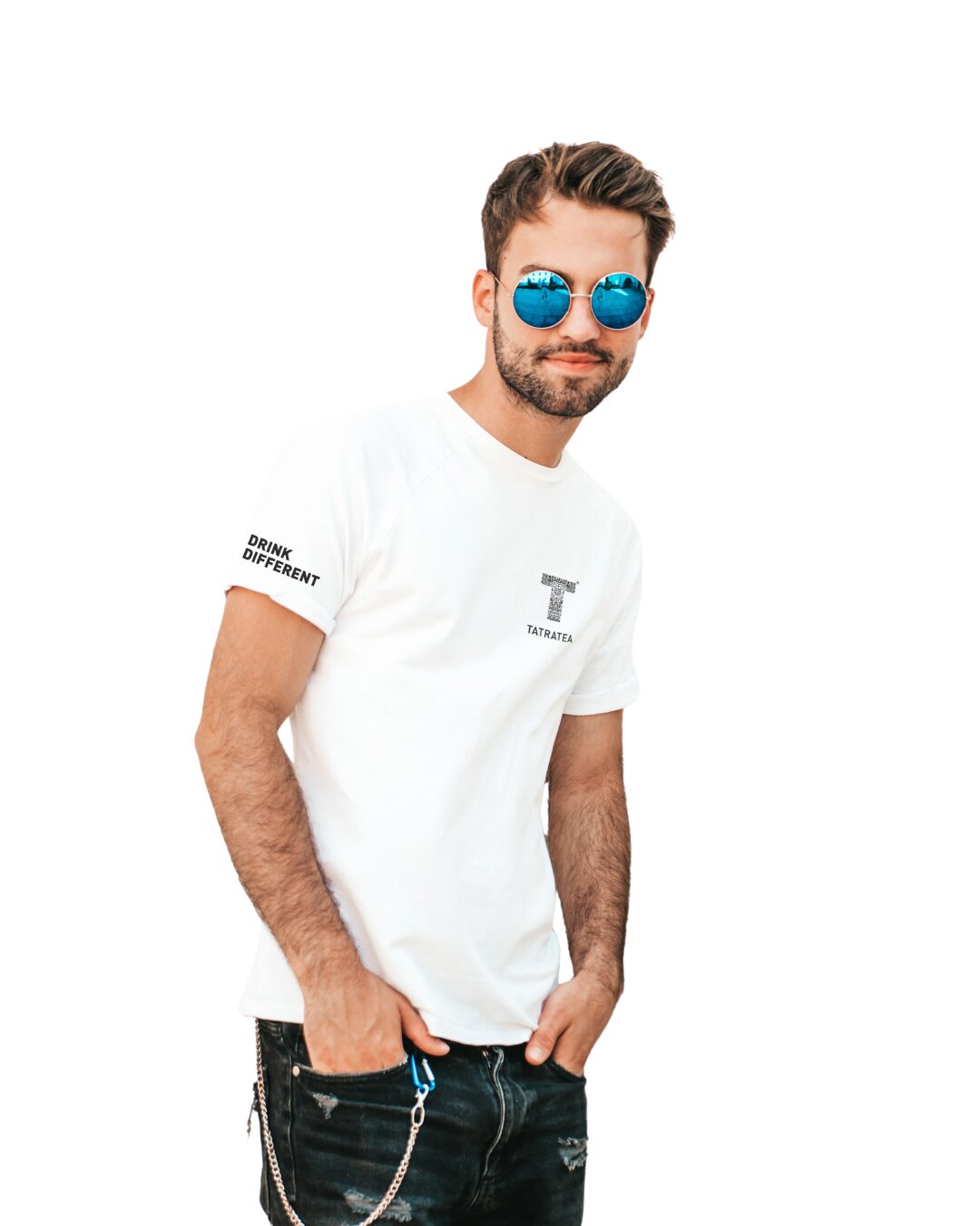 Tričko DRINK DIFFERENT biele (pánske)