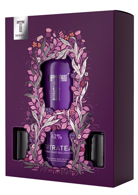 DARČEKOVÉ BALENIE TATRATEA 62 % LESNÉ OVOCIE + 2 POHÁRIKY