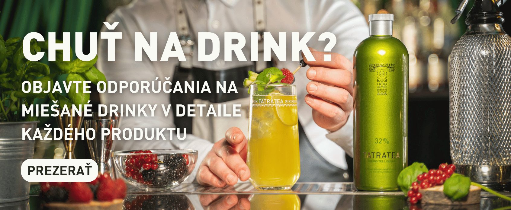 TATRATEA drinky miesane cocktaily recept návod ingrediencie postup