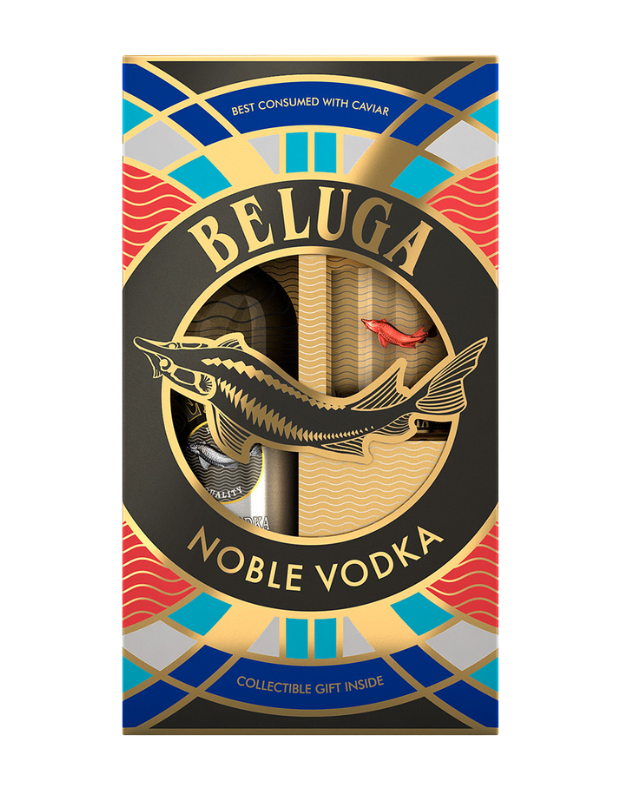 Beluga Noble Vodka 700 ML, 40% Vol. + pohár