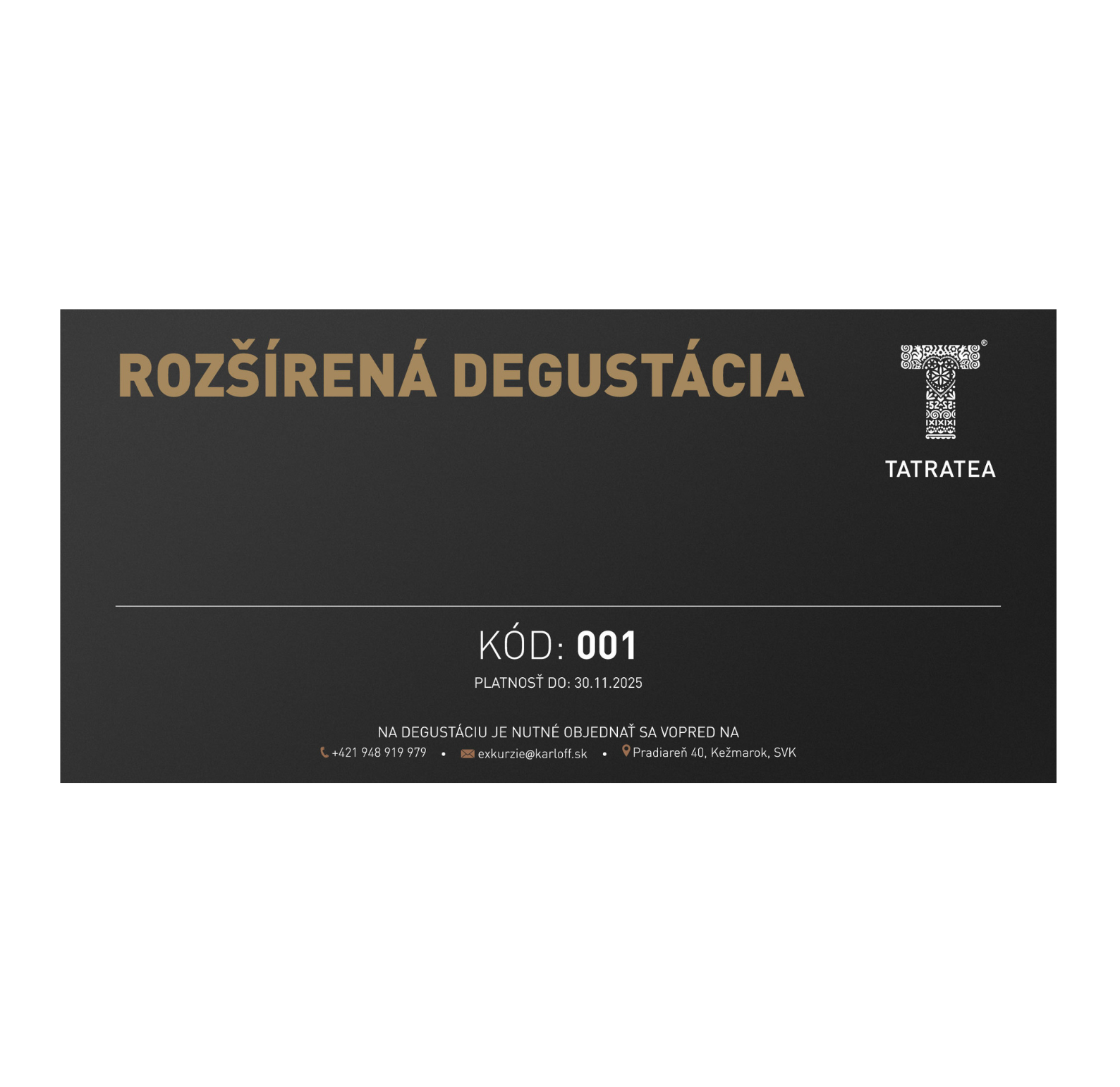 TATRATEA TOUR - ROZŠÍRENÁ DEGUSTÁCIA