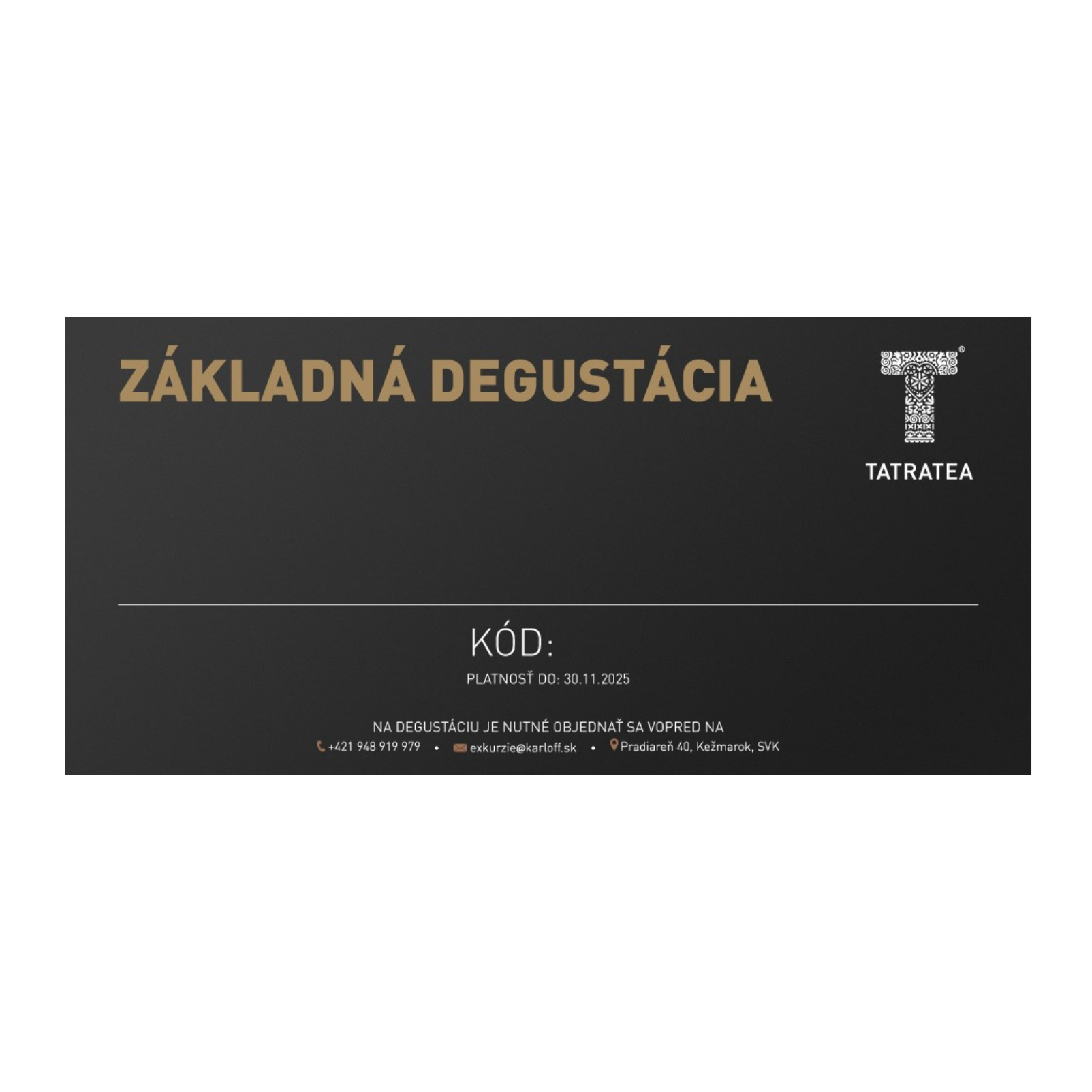 TATRATEA TOUR – ZÁKLADNÁ DEGUSTÁCIA