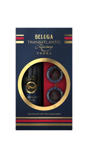 Beluga Transatlantic Racing Vodka 700 ML, 40% Vol. v darčekovom balení s okuliarmi