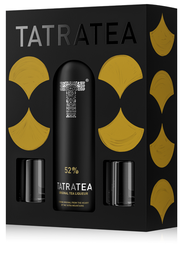 DARČEKOVÉ BALENIE TATRATEA 52 % ORIGINÁL S DVOMA POHÁRIKMI