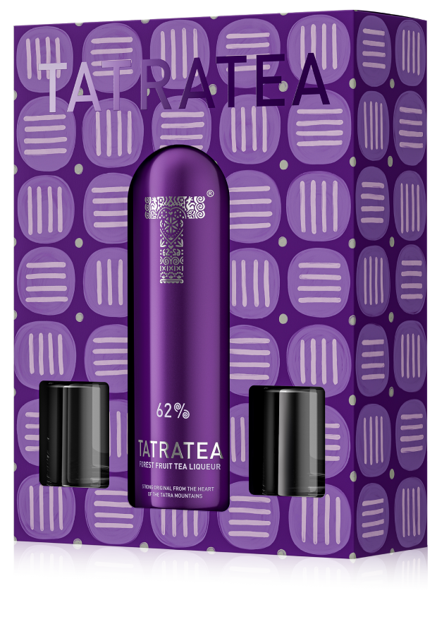 DARČEKOVÉ BALENIE TATRATEA 62 % LESNÉ OVOCIE S DVOMA POHÁRIKMI