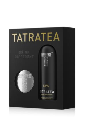 DARČEKOVÉ BALENIE TATRATEA 52 % ORIGINÁL 350ml S PLOSKAČKOU