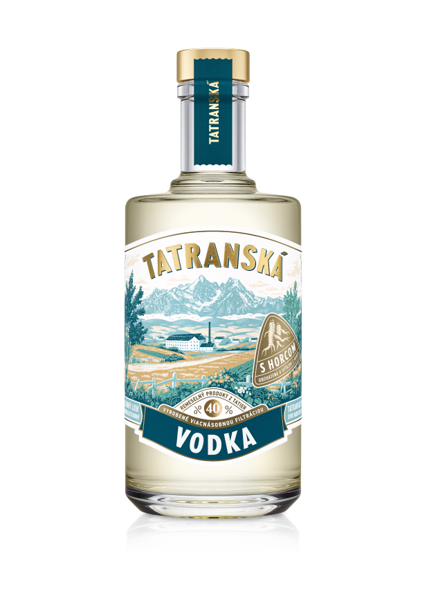 TATRANSKÁ VODKA S HORCOM 40 %, 500 ml